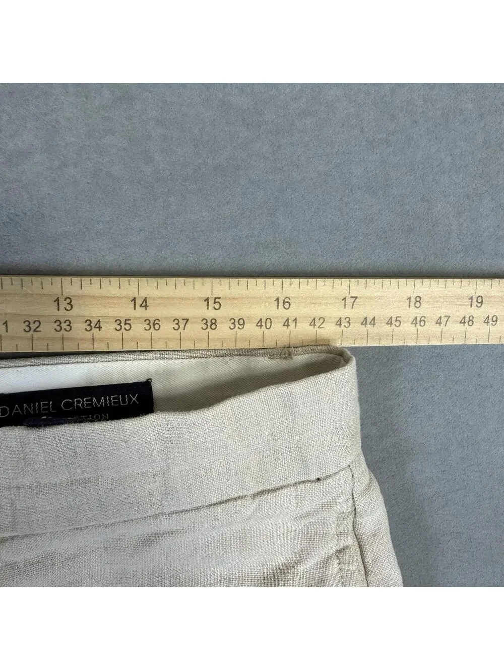 Daniel Cremieux Collection Linen Pants Men's 35x29* Cream Beige Relaxed Casual